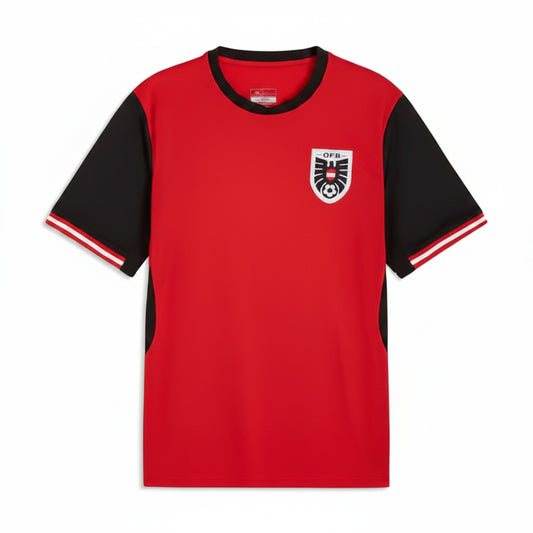 Wales inspired red green white football fan jersey front view