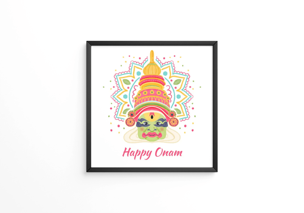 Watercolor onam with greeting frame - Next Print
