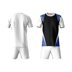 Men white blue black sportswear co-ord set side angle view