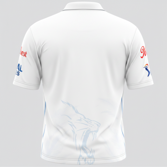 Next print White & Blue Cricket Jersey Custom Name & Number | Premium Sports Team Jersey India