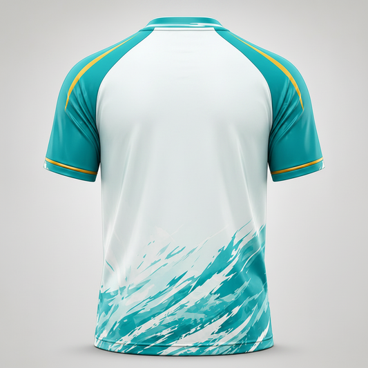 Next print Custom White Blue Sports Jersey for Cricket & Football – Design Your Own Teamwear