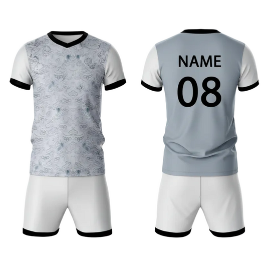 White frost elegance sports jersey set for men back view