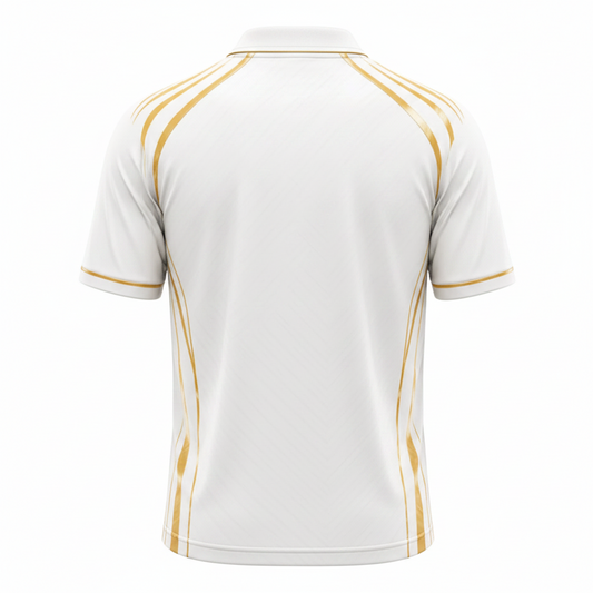 Next print White Gold Cricket & Football Custom Jersey – Premium Sports T-Shirt | Personalized Team Name & Number | India