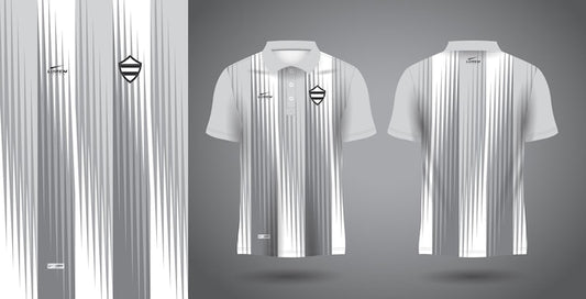 white and gray polo sport sublimation jersey template