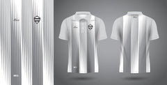 white and gray polo sport sublimation jersey template