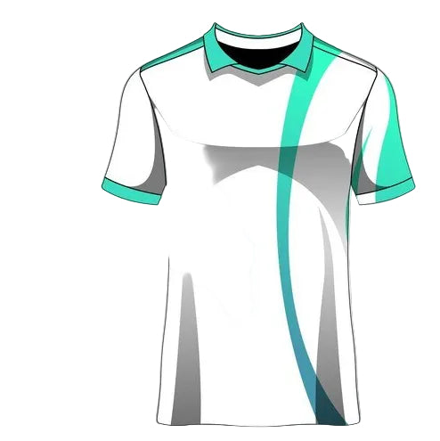 White green stripe custom esports polo jersey front view