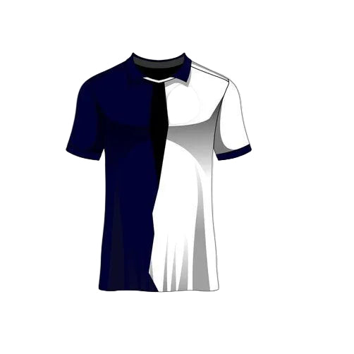 White navy blue custom esports jersey front view