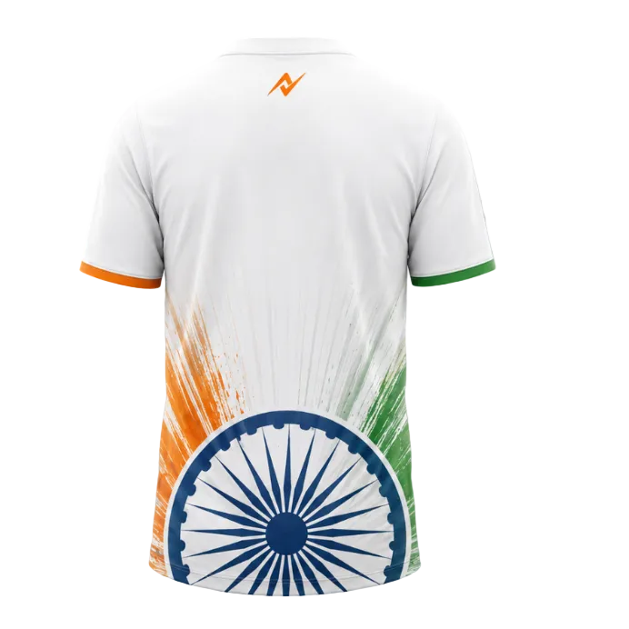 White Saffron Green Freedom Burst Jersey back view