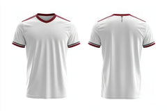 Next Print white sports jersey featuring a vneck and contrasting sleeve details
