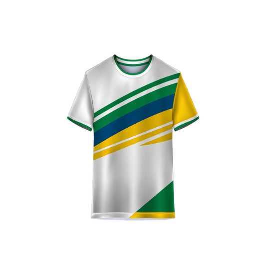 White Yellow Custom Cricket Jersey with Name and Number