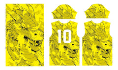 Next Print Yellow Dragon Jersey Design Printed T-Shirt.