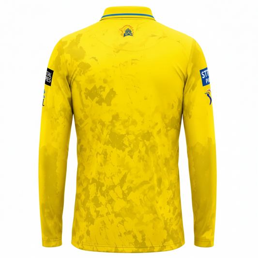 Next print Custom Yellow Full Sleeve Jersey | Personalized Cricket & Sports T-Shirt Printing India