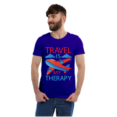 TRAVEL IS MY THERAPY PRINTED T-SHIRTS