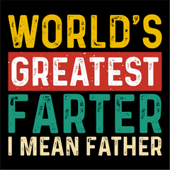World's Greatest Father Dad and Son Printed T-Shirt.