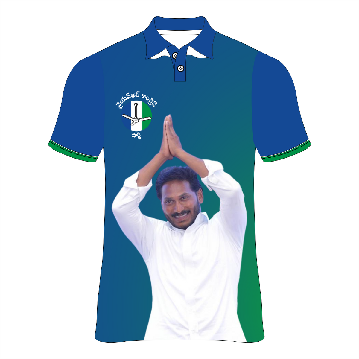 YSRCP ALL OVER PRINTED T-SHIRT.