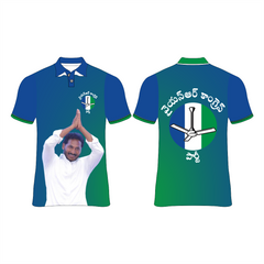 YSRCP ALL OVER PRINTED T-SHIRT.