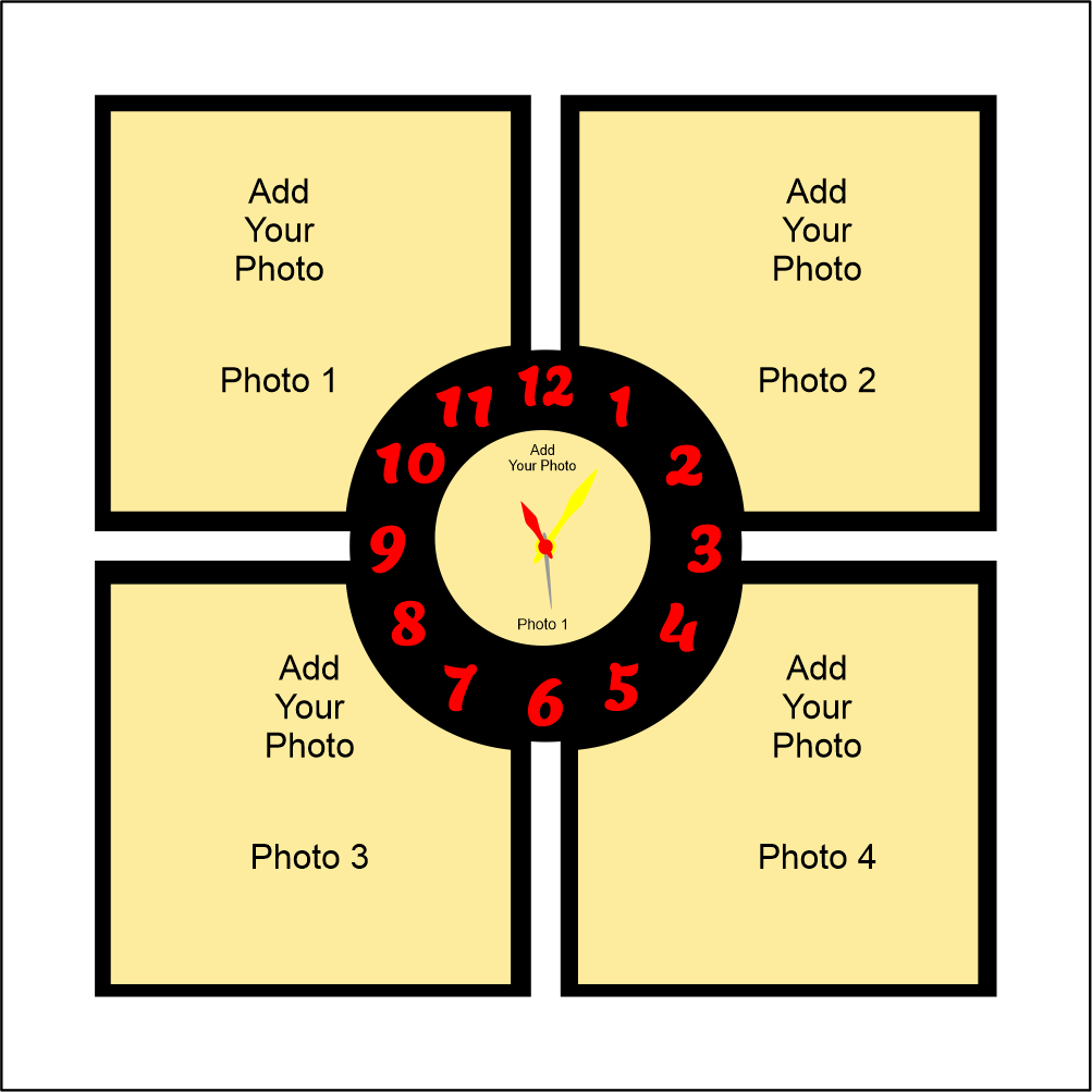 SQUARE SHAPED WALL CLOCK WITH YOUR IMAGES