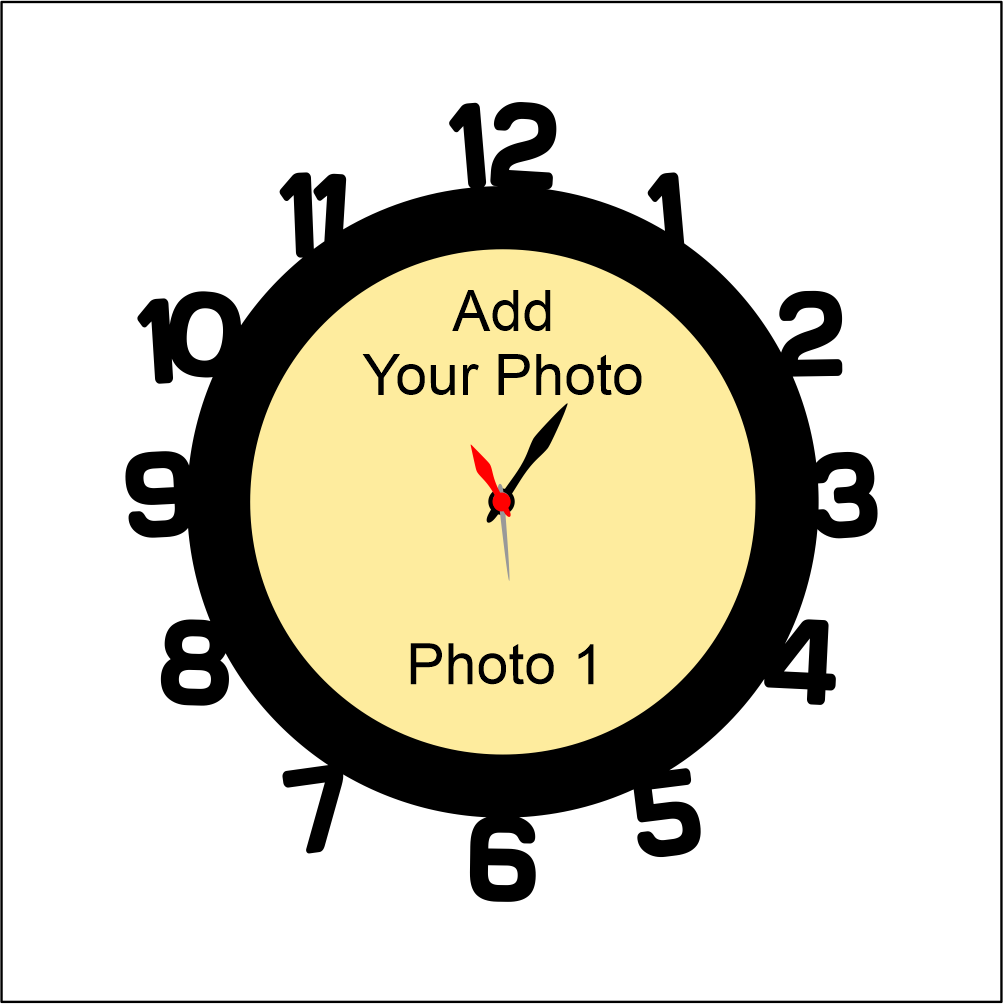 A CIRCLE SHAPED WALLCLOCK WITH YOUR IMAGE Next Print