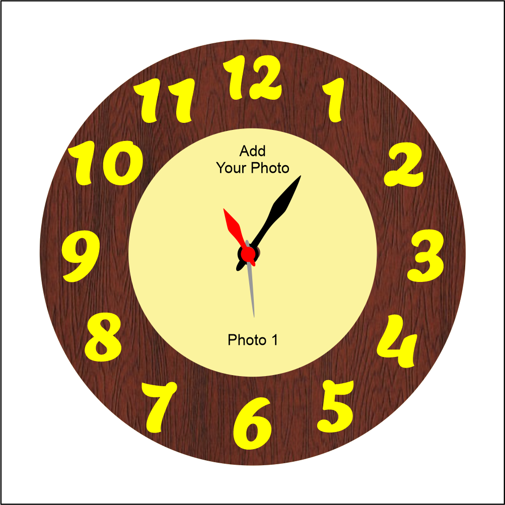 Round Wall Clock With Awesome Photo