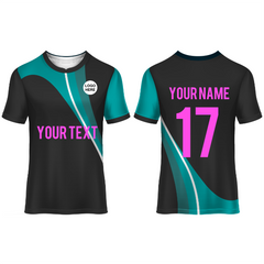 All Over Printed Customized Sublimation T-Shirt Unisex Sports Jersey Player Name & Number, Team Name And Logo. 1927807751