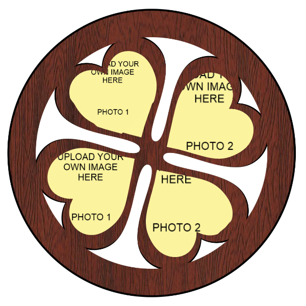 ROUND PHOTO PRINTED FRAME NEW