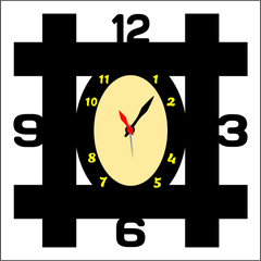 Tag Oval Shape Wall Clock