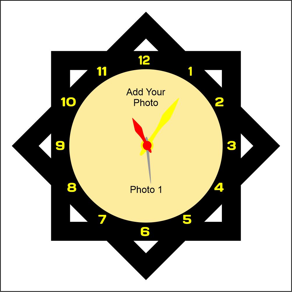 Star Shape Wall Clock