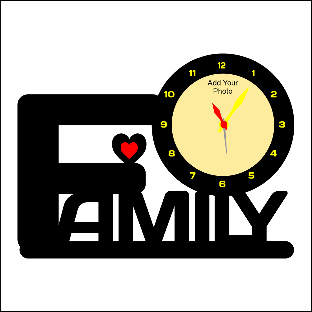 Staylish Family Shape Wall Clock