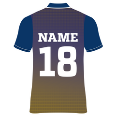 All Over Printed Customized Sublimation T-Shirt Unisex Sports Kolkata Knight Riders Cricket  Jersey Player Name & Number, Team Name And Logo.NP050000