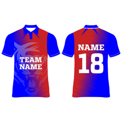 NEXT PRINT All Over Printed Customized Sublimation T-Shirt Unisex Sports Delhi Capitals Cricket  Jersey Player Name & Number, Team Name And Logo.NP090000