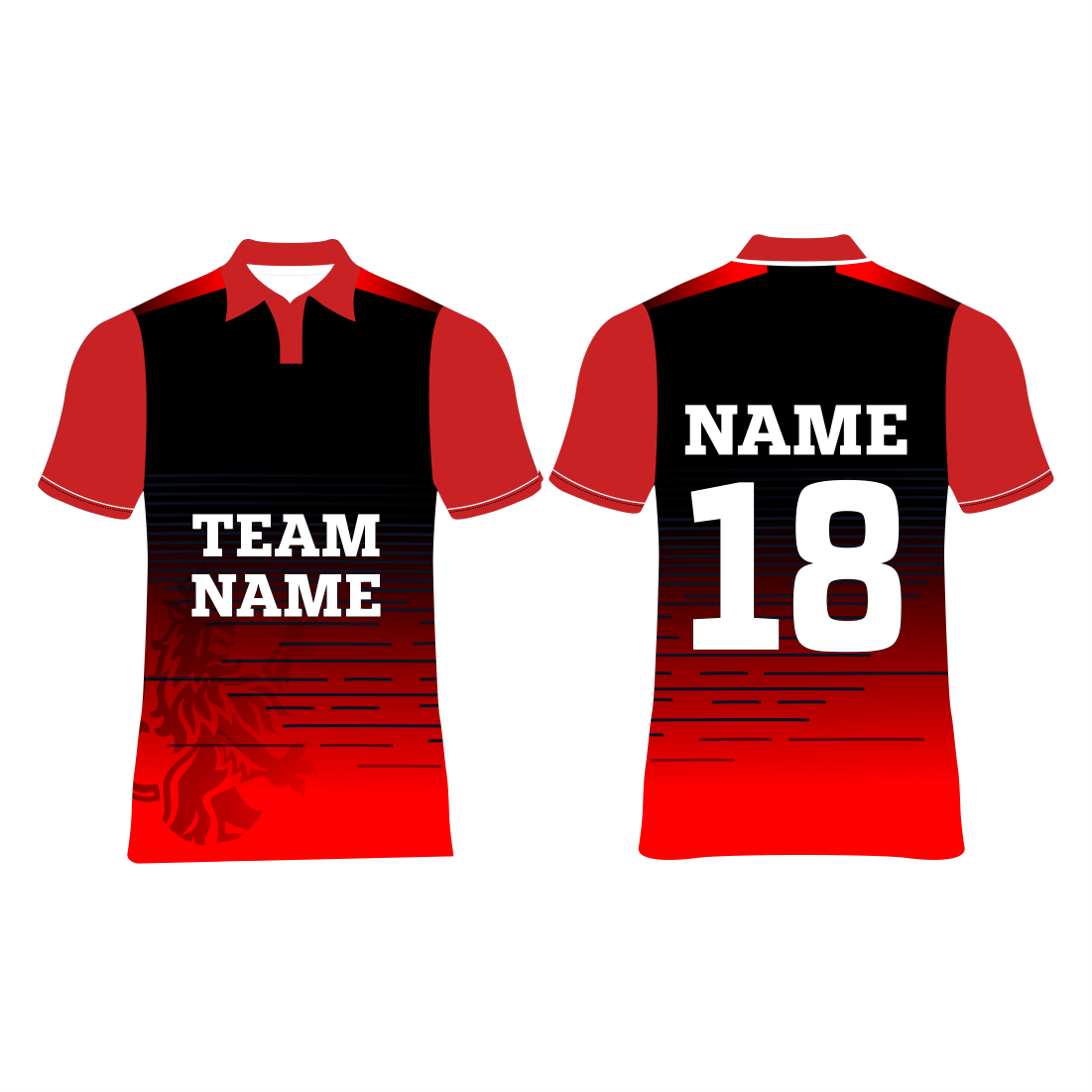 Next Print Bangalore Custom Cricket Jerseys NP060002 in black and red colour