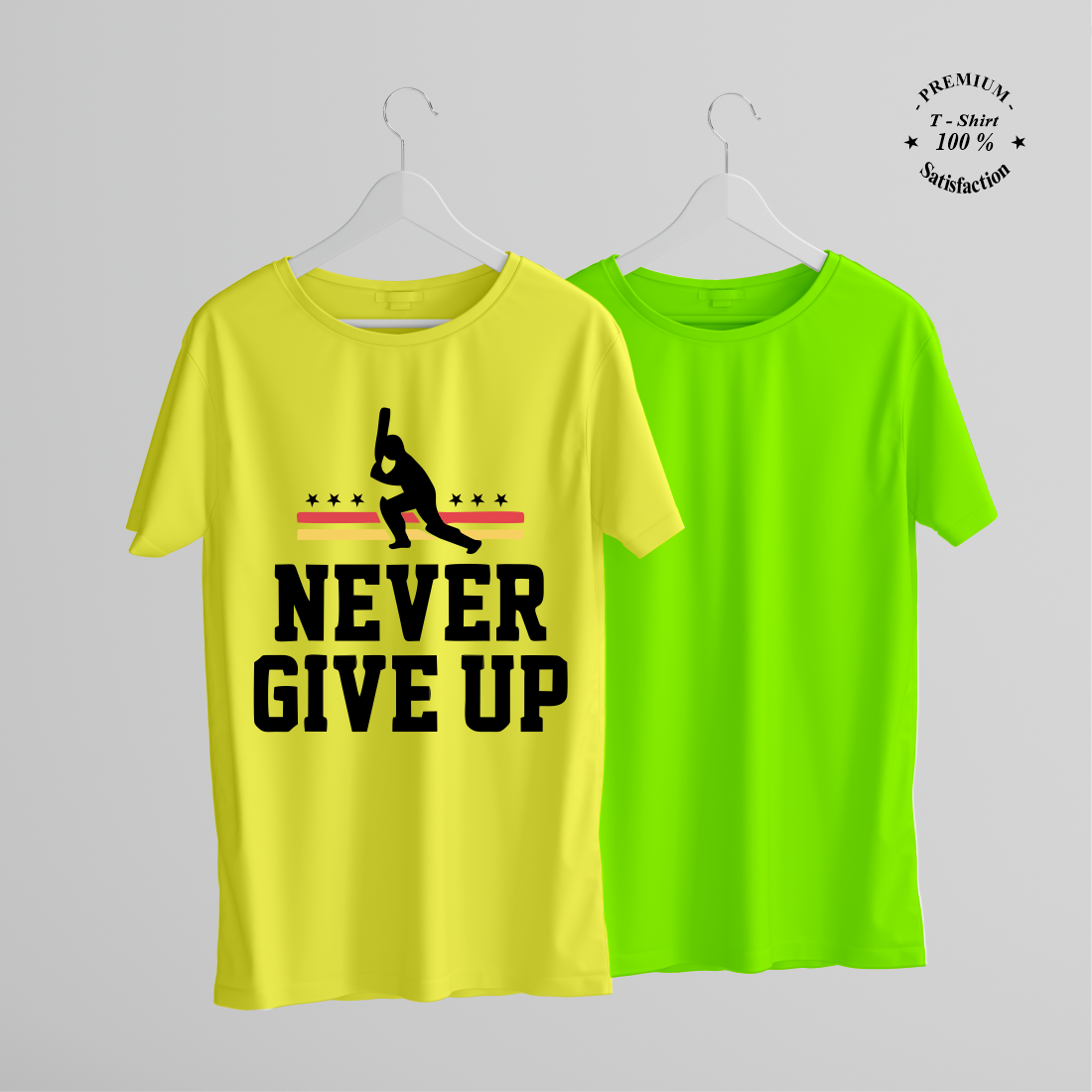 NEVER GIVE UP PRINTED T-SHIRTS