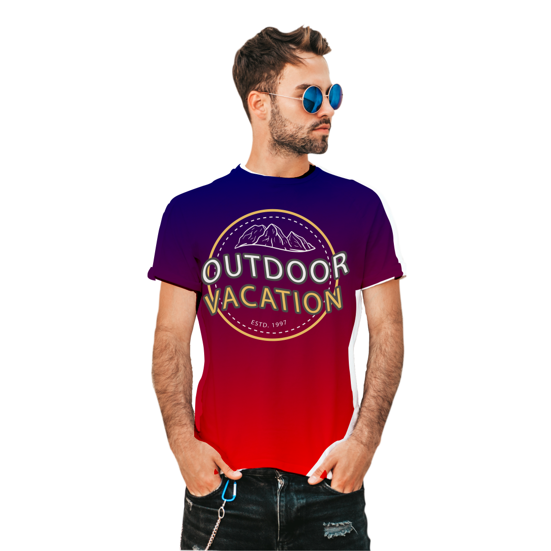 OUT DOOR VACATION NATURE PRINTED T-SHIRTS