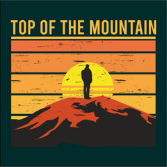 TOP OF THE MOUNTAIN TRAVEL PRINTED T-SHIRT