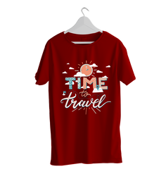 TIME TO TRAVEL PRINTED T-SHIRT