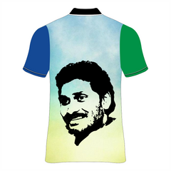YSRCP ALL OVER PRINTED T-SHIRT.