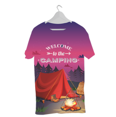 WELCOME TO CAMPING PRINTED T-SHIRTS