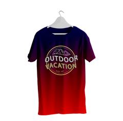 OUT DOOR VACATION NATURE PRINTED T-SHIRTS