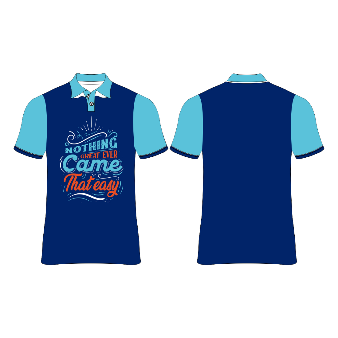 NOTHING GREAT THAT CAME  EASY PRINTED T-SHIRTS