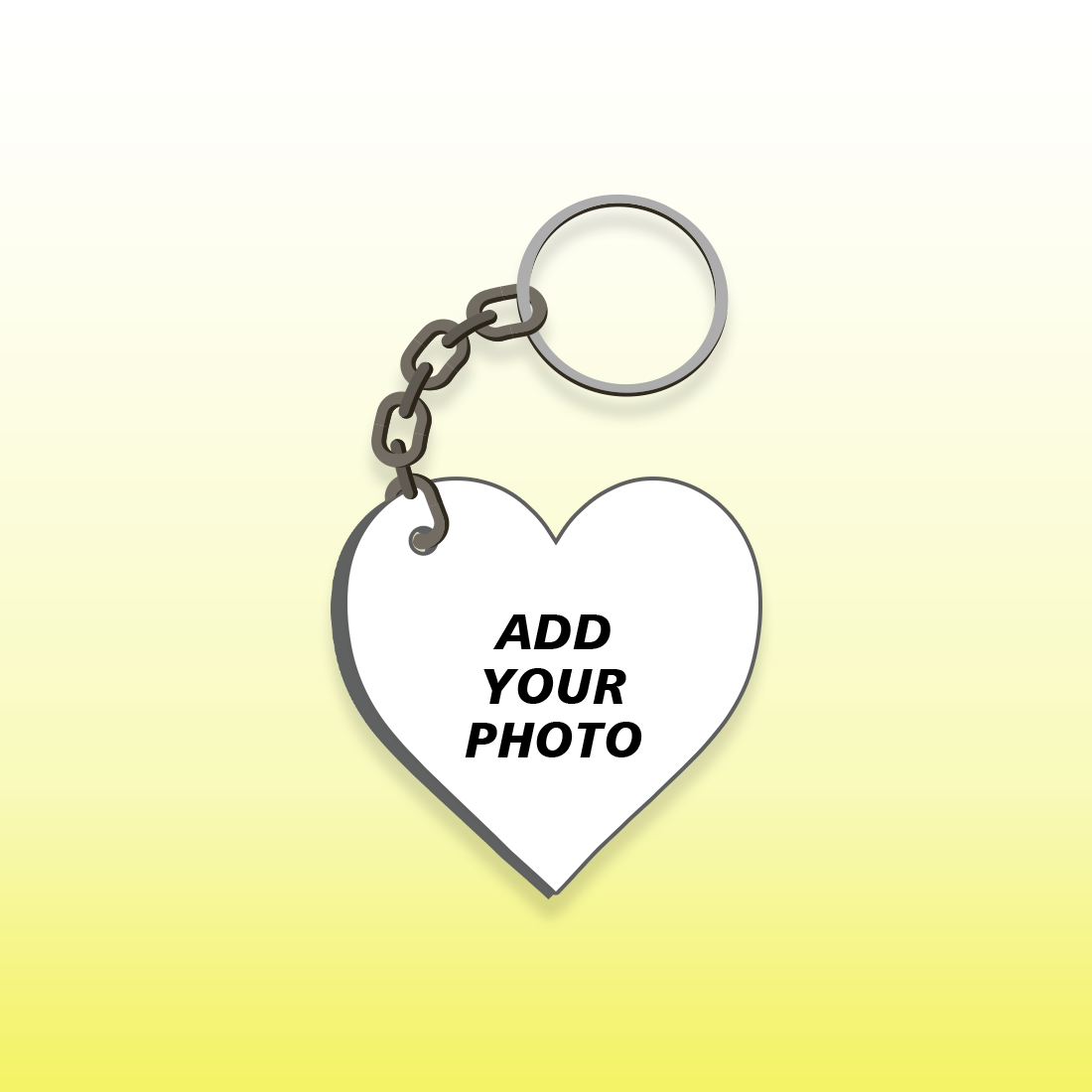 Next Print Custom Photo Printed Heart Shape Key Chain.