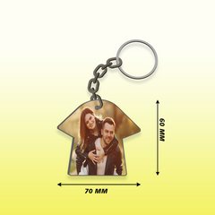 Next Print Custom Photo Printed T-Shirt Shape Photo Key Chain.