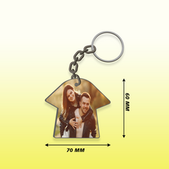 Shirt Shape Photo Mdf Key Chain