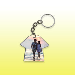 Next Print Custom Photo Printed T-Shirt Shape Photo Key Chain.