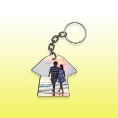 Shirt Shape Photo Mdf Key Chain