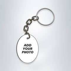 Next Print Custom Photo Printed Oval Shape Key Chain.