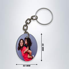 Next Print Custom Photo Printed Oval Shape Key Chain.