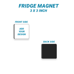 Customised Acrylic Fridge Magnet 3 x 3 Inches Set Of 4