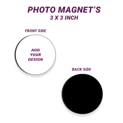 Round Shape Photo Magnet