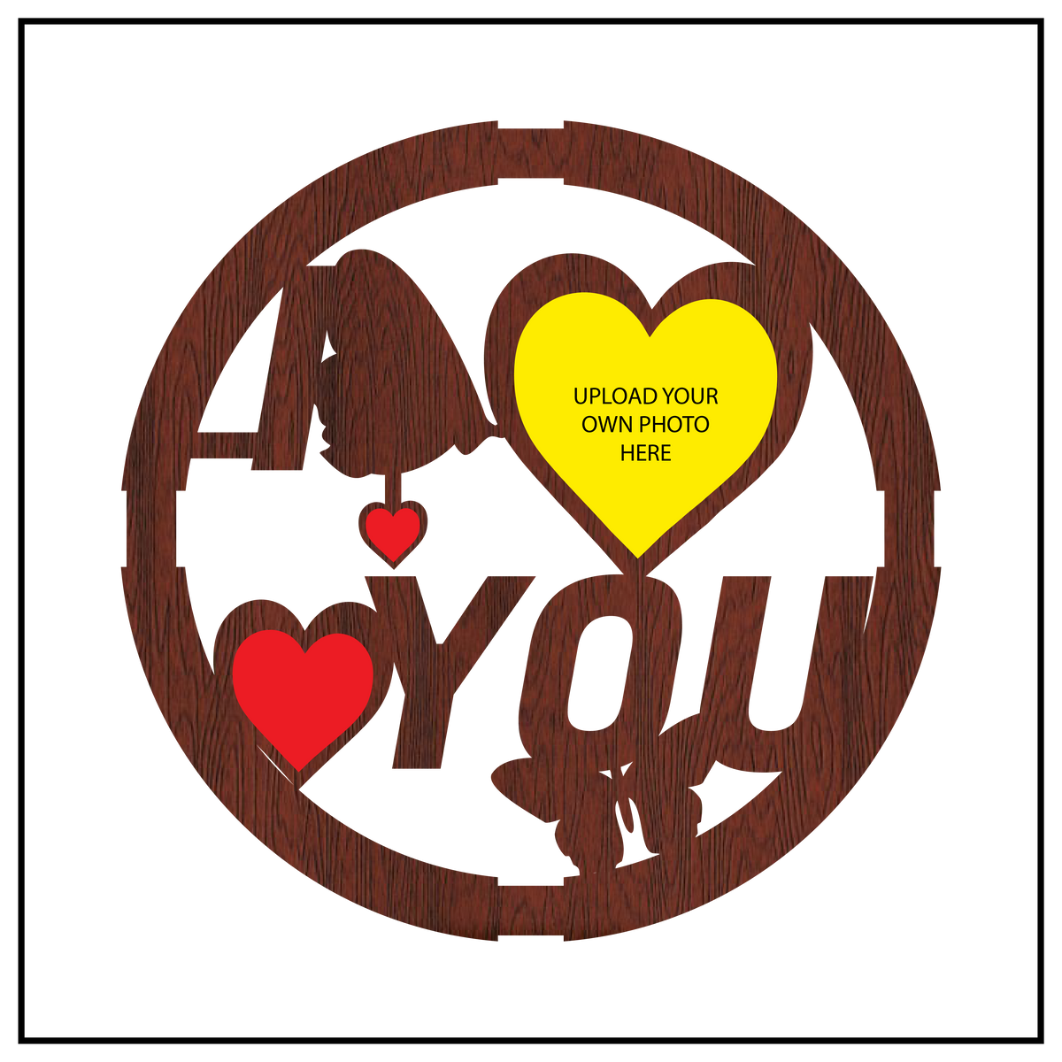 A CIRCLE SHAPED LOVE WALLFRAME