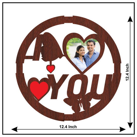 A CIRCLE SHAPED LOVE WALLFRAME